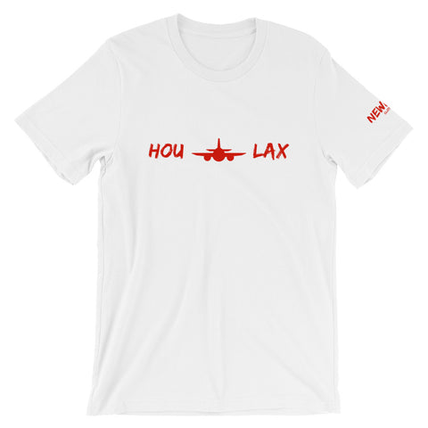 NOU TO LAX IN WHITE WITH RED LETTER Short-Sleeve Unisex T-Shirt